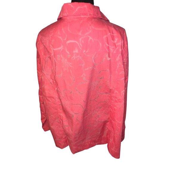 d & co Ladies iridescent microfiber oyster shell cottage core Y2K coral shacket - Picture 4 of 9